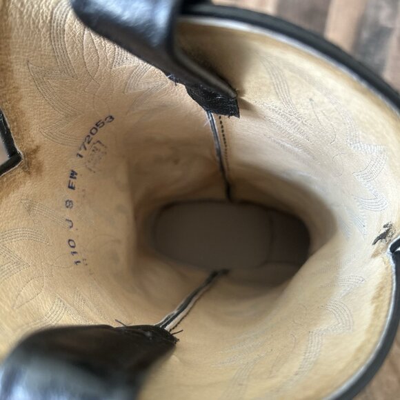 Dan Post 110 J Black Western Extra Wide Cowboy Boots Mens 9 EW - Picture 7 of 12